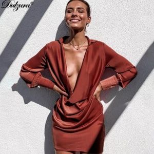 Champagne drape dress